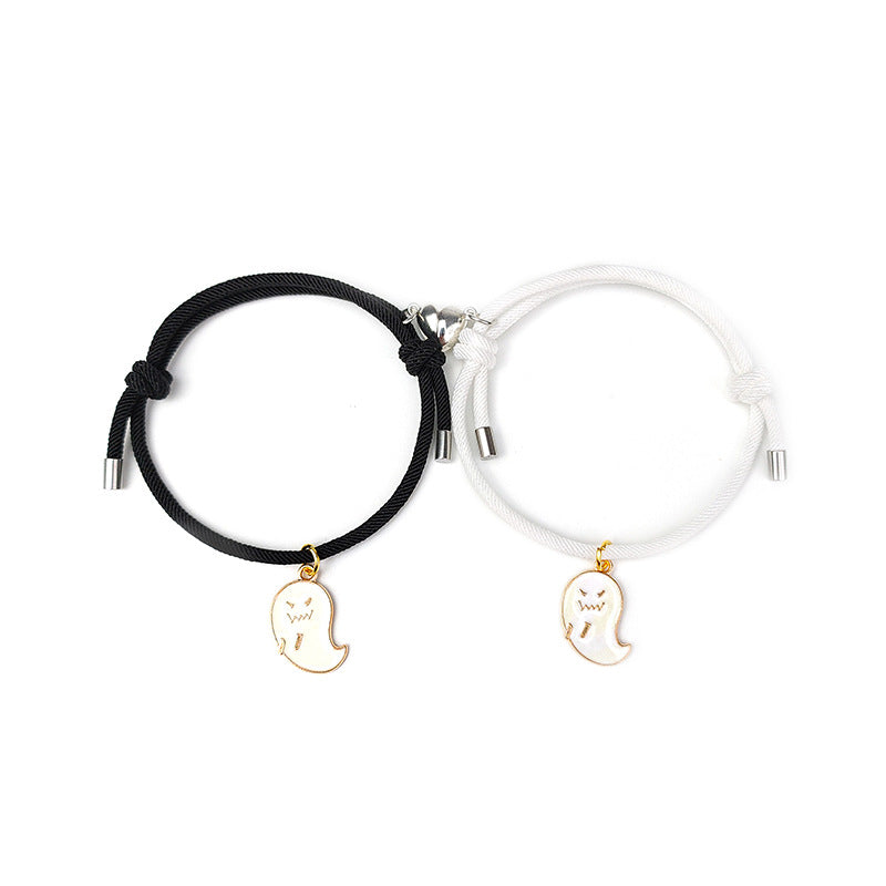 Nuevo imán de amor atrae un par de pulseras de amantes de Halloween