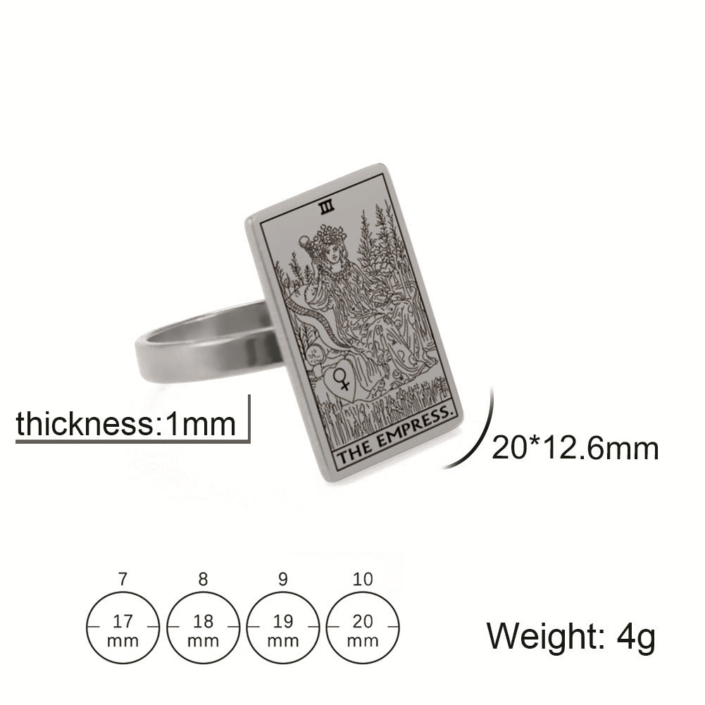 Anillo de acero para celebridades de internet, promoción de joyas en Xiao Hong Shu