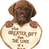 Llavero acrílico con diseño de perro enamorado