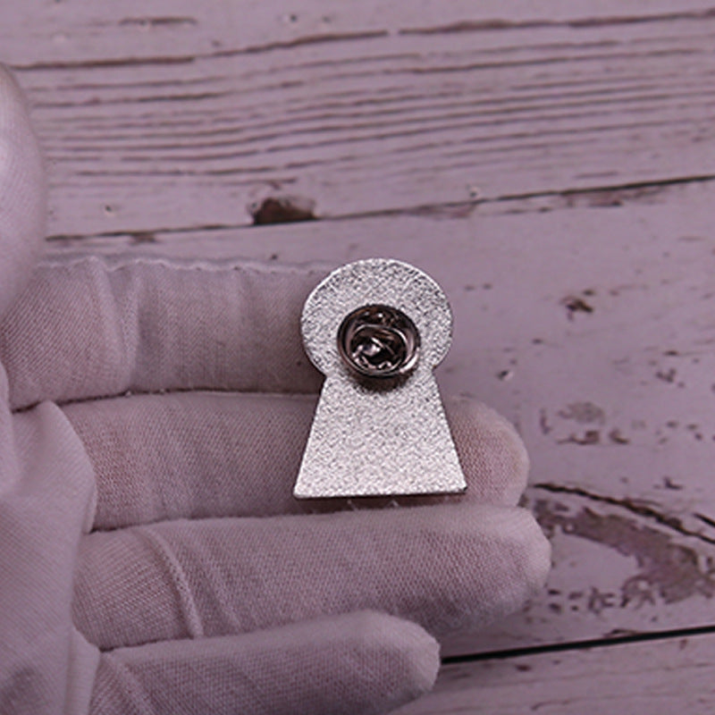 Galaxy And UFO Brooch Mysterious Universe Space Badge