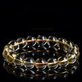 Natural Gold Rutilated Quartz Sago Cycas Honeysuckle Ball Bracelet