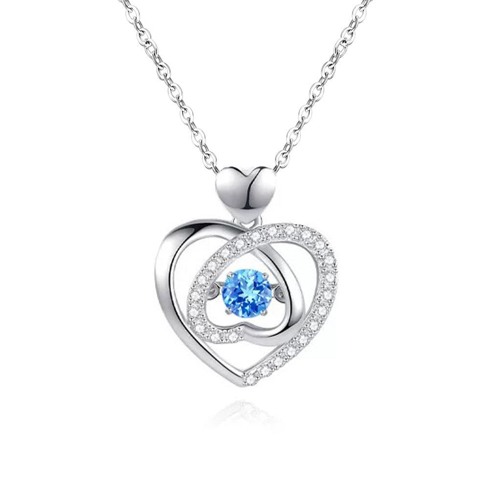Collar Corazón Latente para Mujer, Día de San Valentín Chino