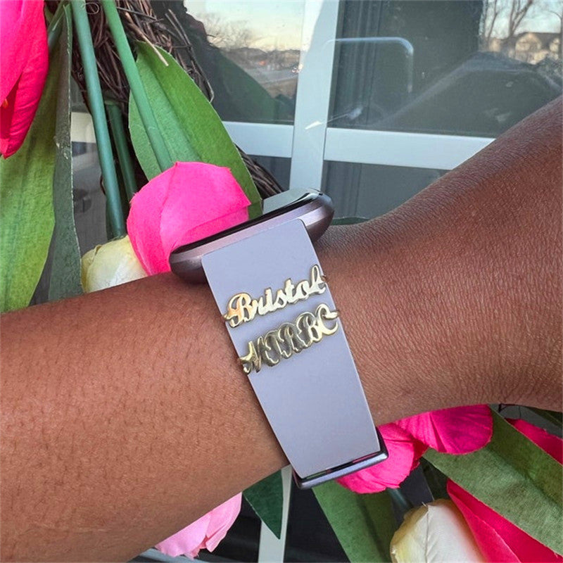 Edelstahl-Namensschild, kreatives, personalisiertes Armband, individuelle englische Buchstabenverzierung