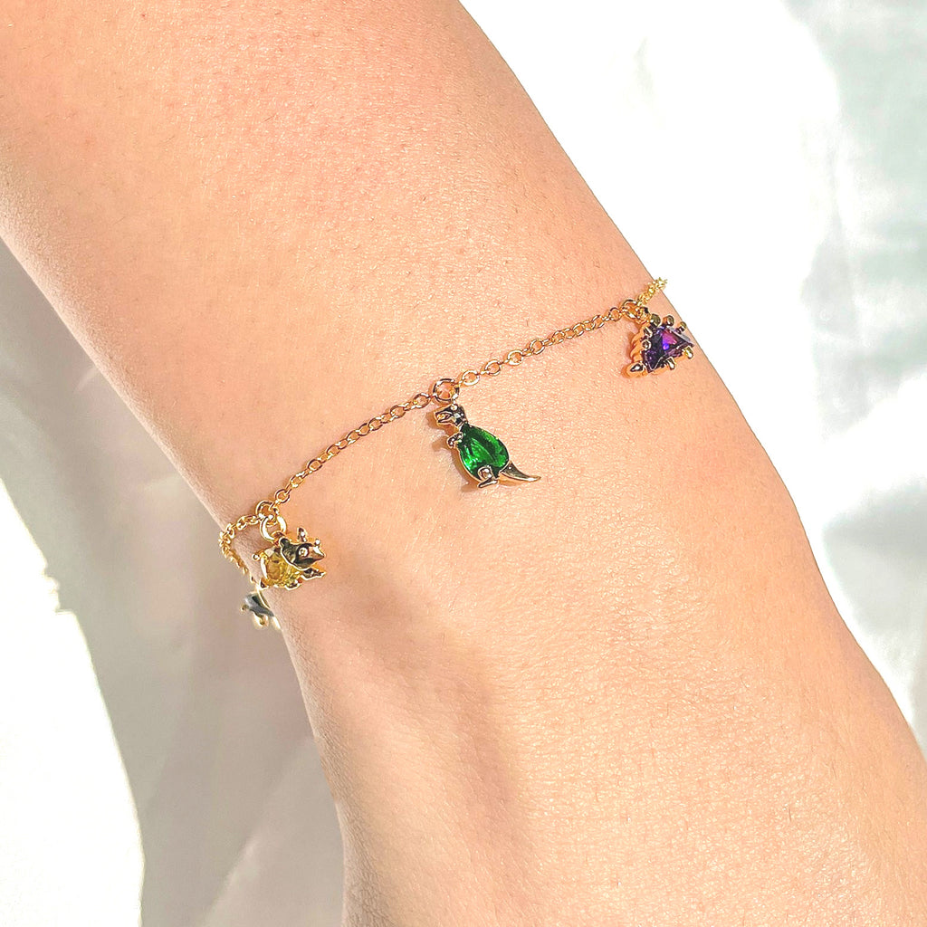 Dinosaurier-Armband Kleines Tier Farb-Zirkonia-Armband