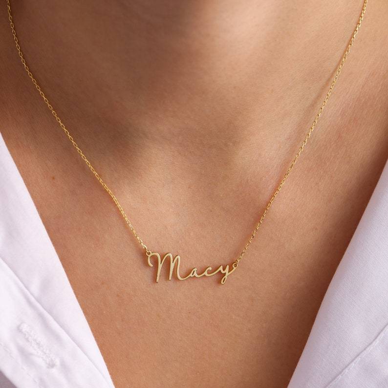 Fashionable Handmade Frosted Letter Necklace