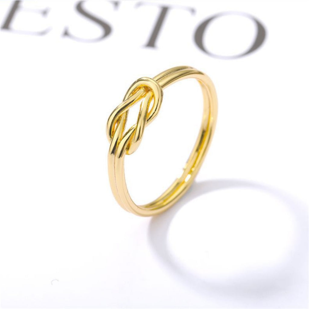 Anillos cruzados de circonita para mujer de acero inoxidable