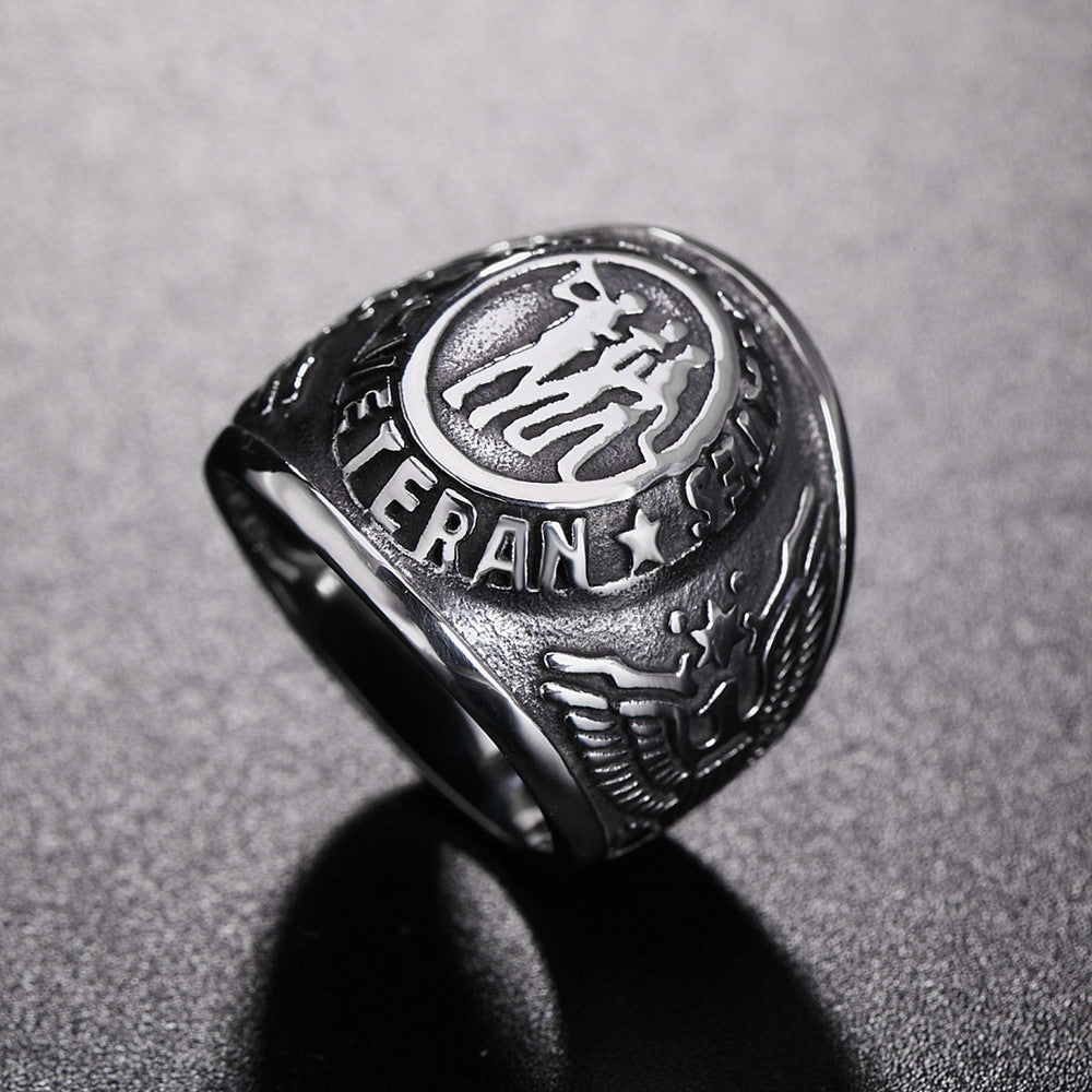 Herrenmode Personalisierter Titanstahlring