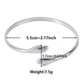Titanium Steel C- Shaped Bracelet Snake-shaped Adjustable Stainless Steel Bracelet