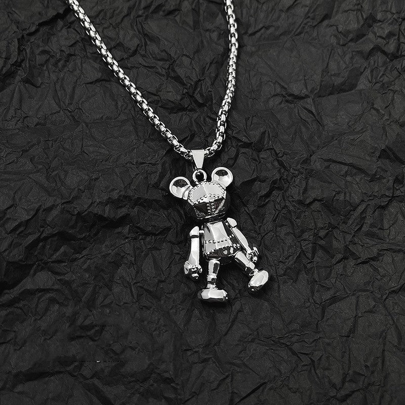 Collar ARM de oso móvil, moderno, Hip Hop, para hombre