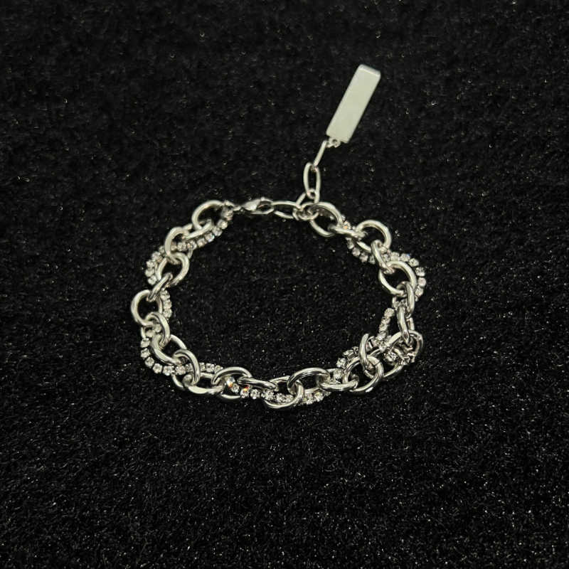 Double-layer Cuban Diamond High-grade Men's And Women's Bracelet