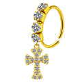 Joyería de perforación de nariz de aro con diamantes