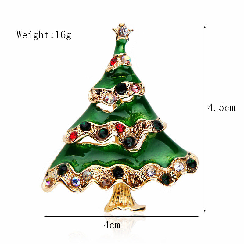 Damenmode schlichte geometrische Weihnachtsbrosche
