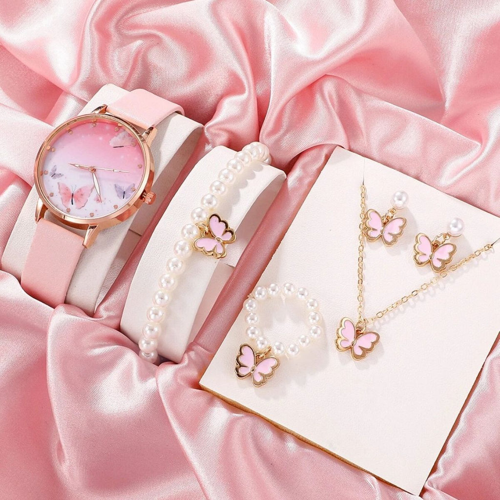 Damen Niedliche Modeuhren-Armband-Set