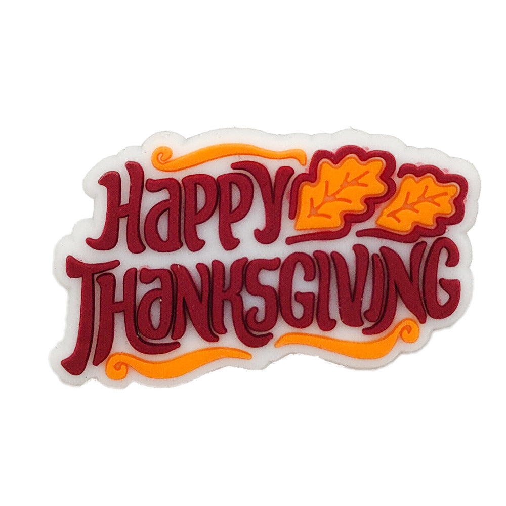 Thanksgiving-Serie Cartoon-Lochschuhe-Schnalle