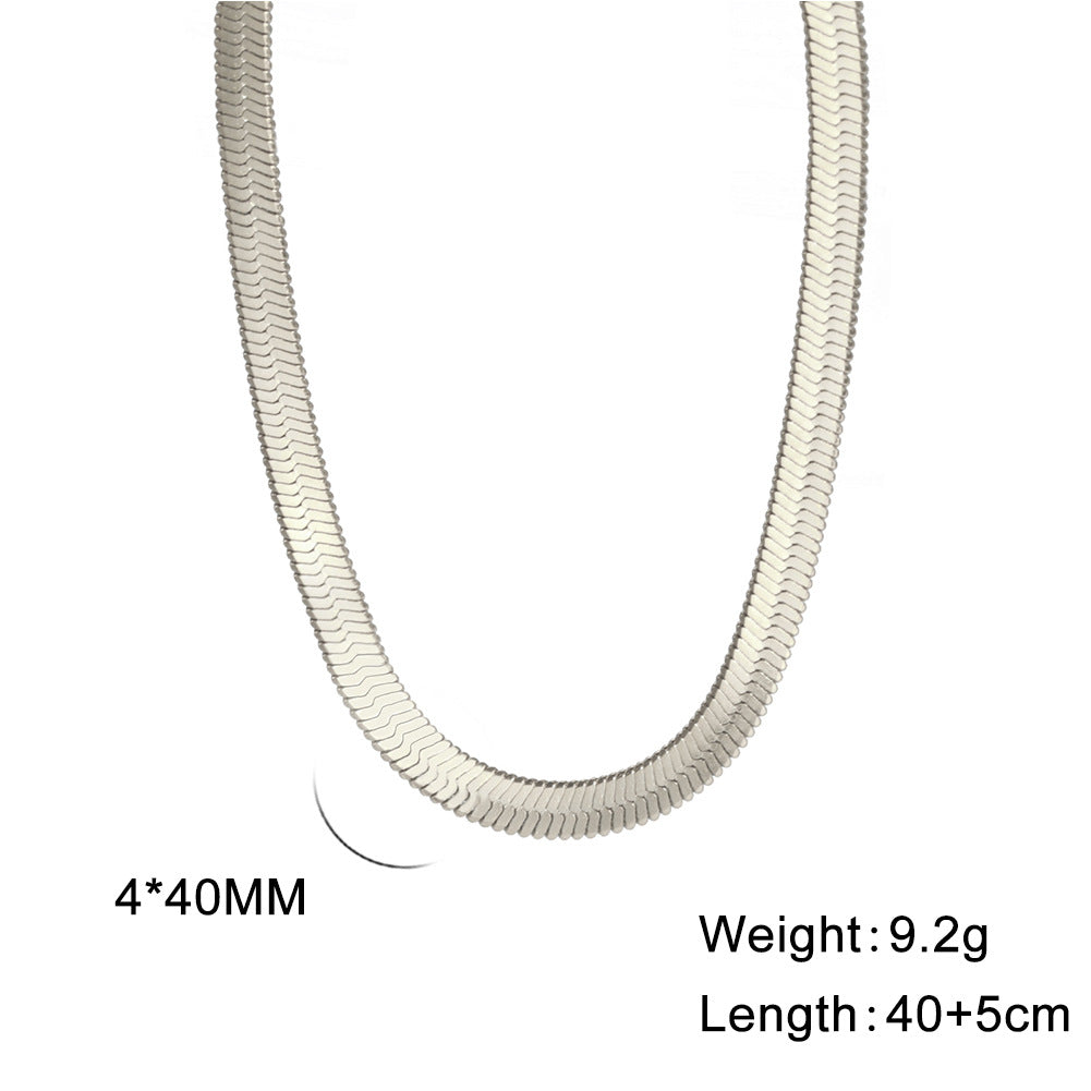 Beliebter Schlangenknochen-Edelstahl-Choker