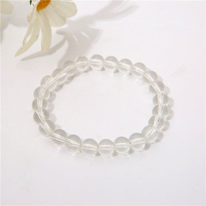 Solid Color Transparent Glass Bracelet