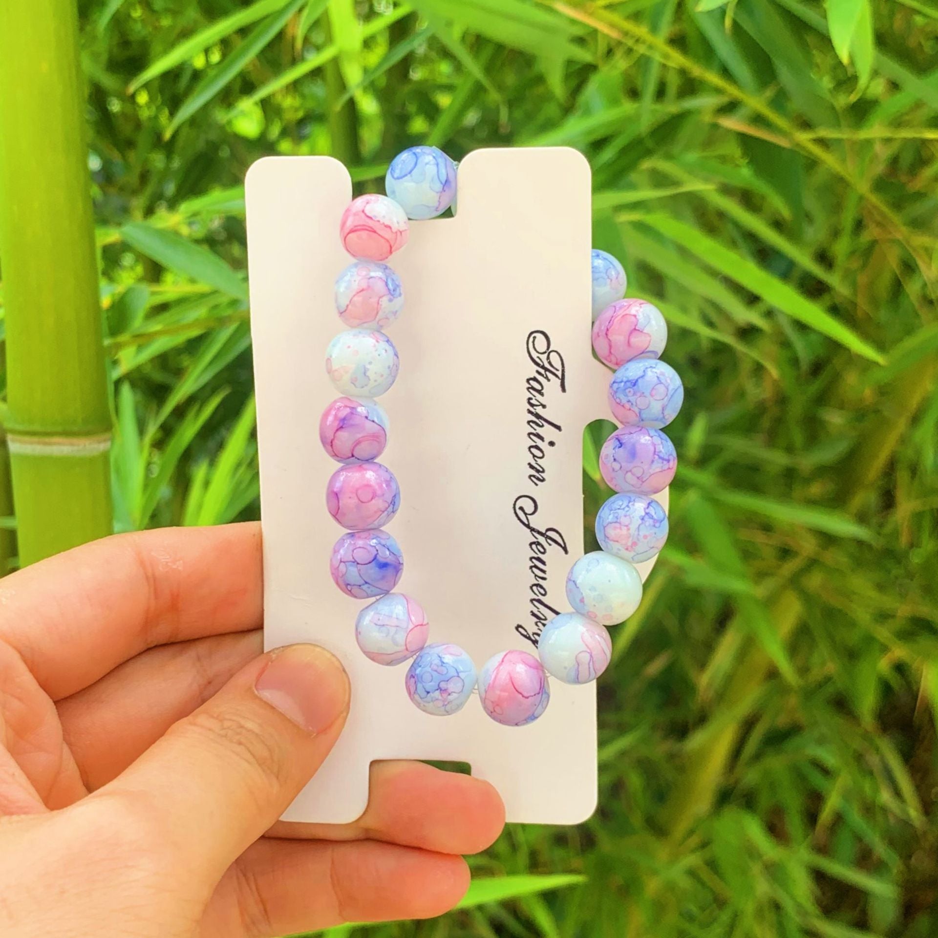 Glass Bracelet Ceramic Bracelet Blue And White Porcelain Gift Box
