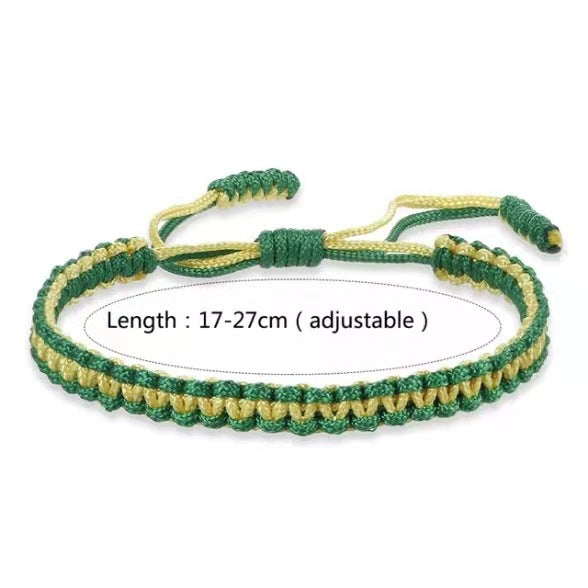 Pulseras de cuerda hechas a mano multicolor para hombres y mujeres
