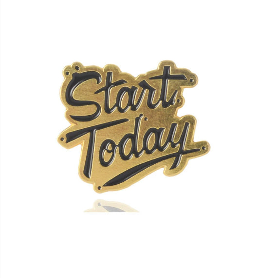 Letter jewelry brooch