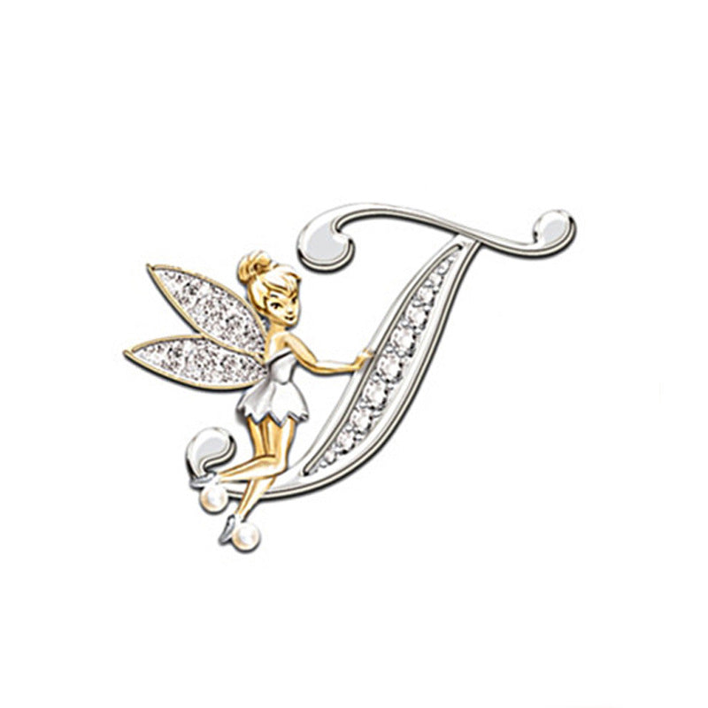 Broche de mujer con 26 letras inglesas