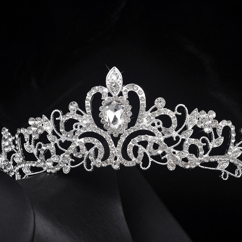 Braut Hochzeit Halskette Ohrringe Kopfschmuck Dreiteiliges Set