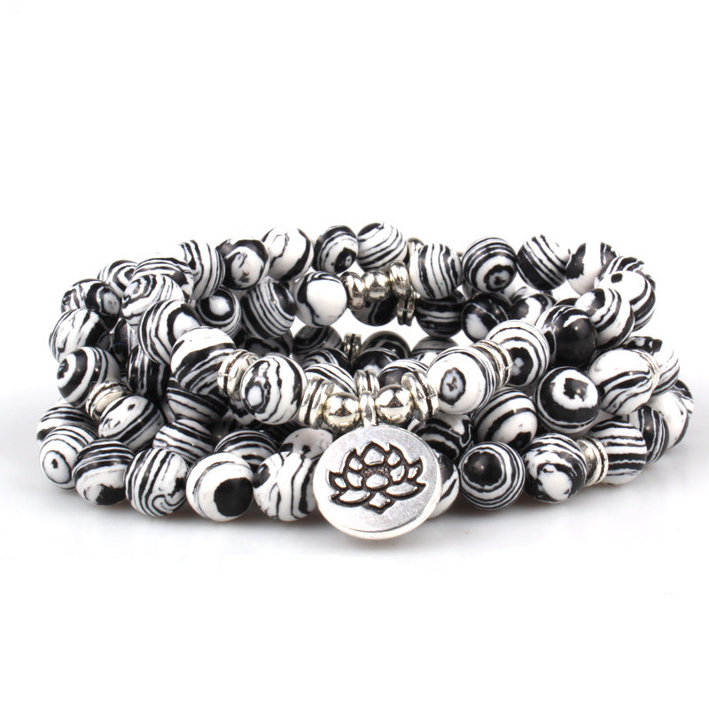 New Natural Pallisandro Classico Bracelet 108 Lotus Pendant Bracelets