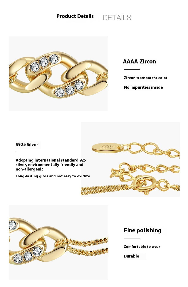 Zirkonia-Diamant-Schmuck Verstellbares verdrehtes Armband-Ornament
