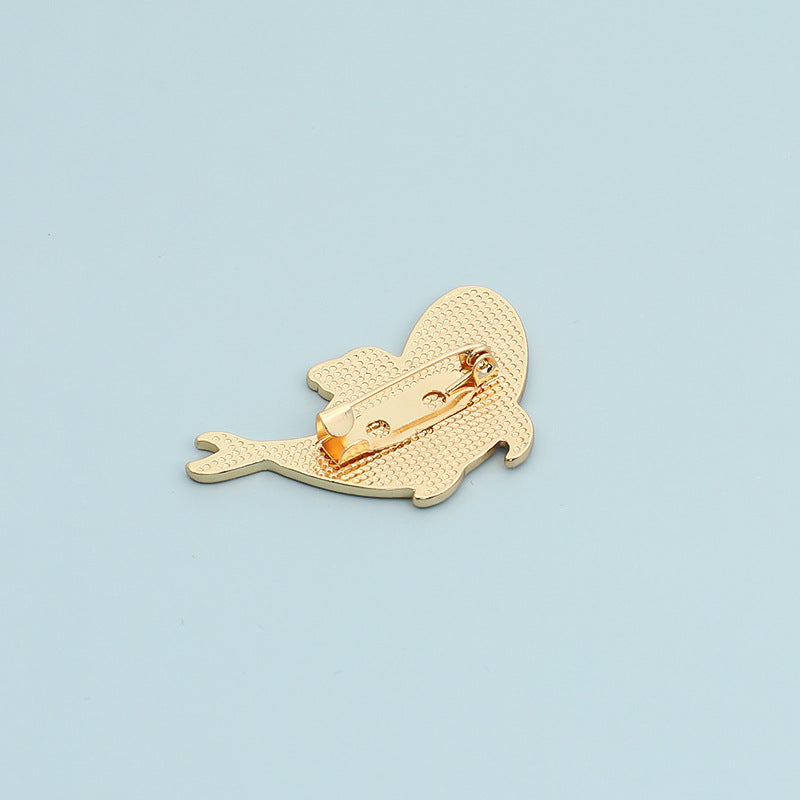 Broche de niña tiburón japonesa mona