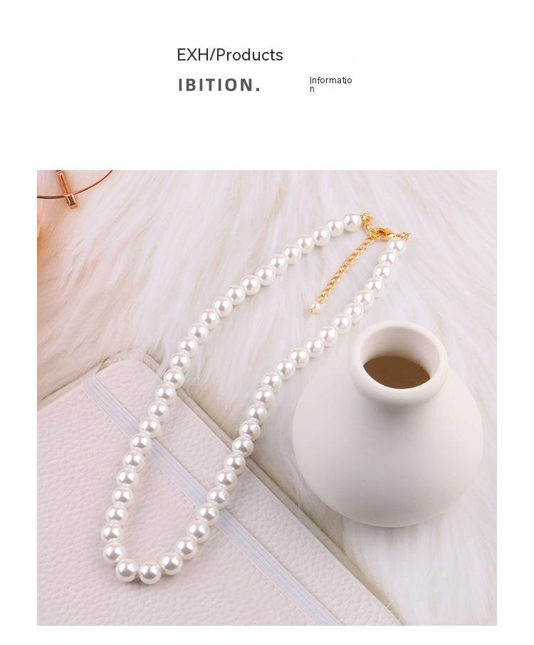 Light Luxury Pearl Necklace Niche Design Vintage Necklace Temperament