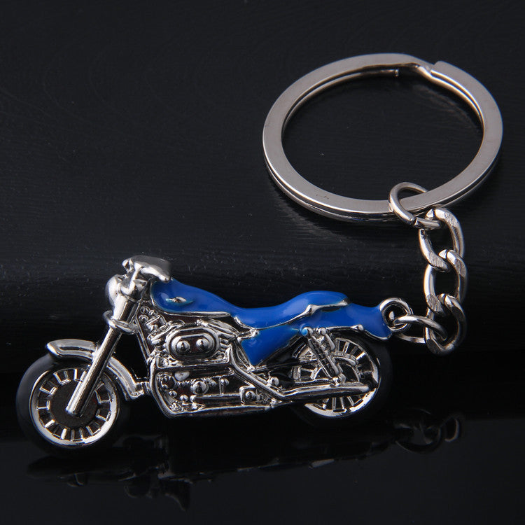 Llavero metálico 3D de motocicleta a color