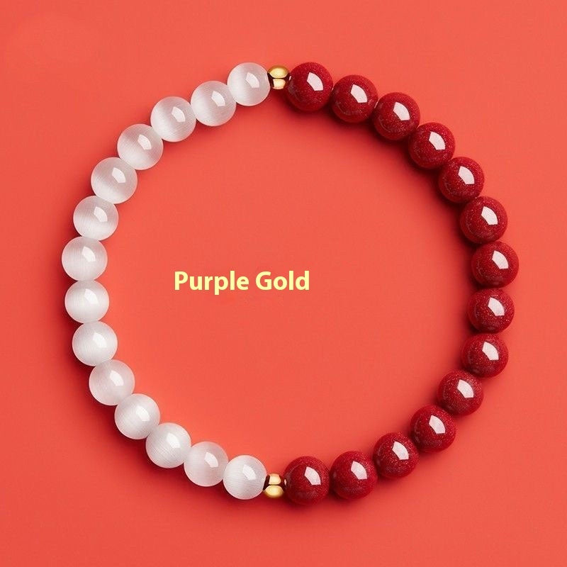Pulsera de imitación de cinabrio de ópalo para mujer, regalo de San Valentín