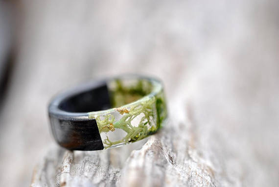Anillos de resina hechos a mano para hombres y mujeres
