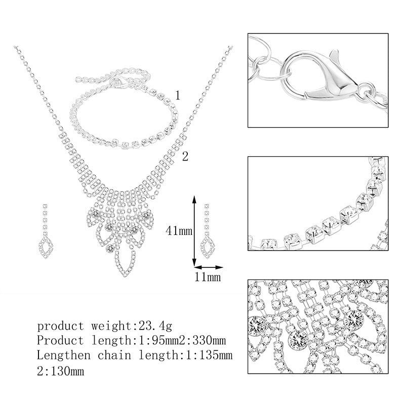Modisches Brautschmuck-Set Einfache Halskette