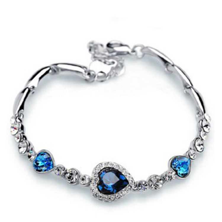 Damen lieben Blue Crystal Zirkon Schmuckset