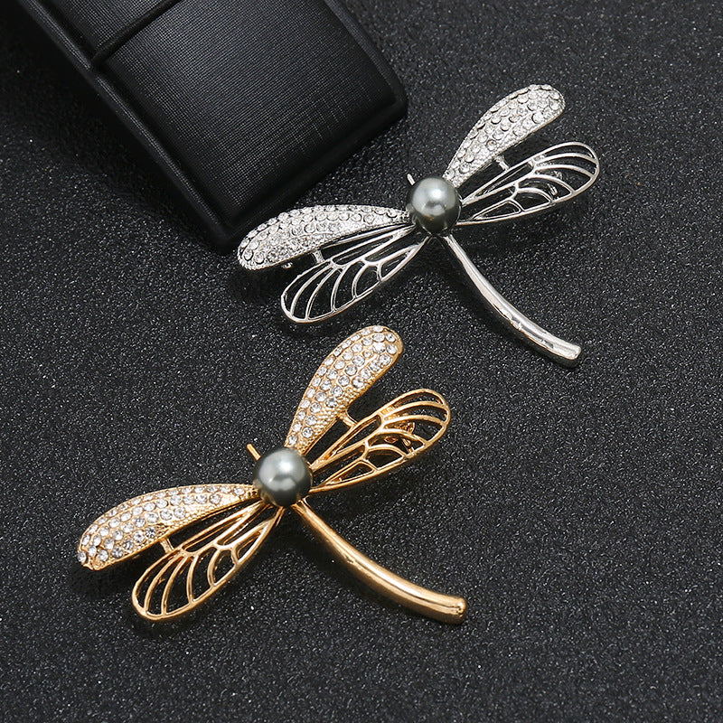 Accesorios de ropa Broche de araña de cristal brillante de diamante