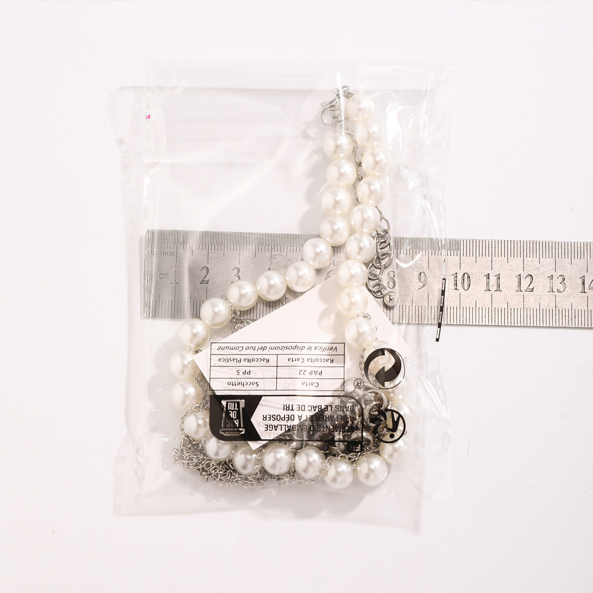 Perlenquaste Lustiges Design Doppellagige Retro-Halskette Damen Accessoires