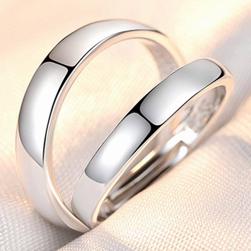 Anillos de apertura Simulación de boda Anillo de diamante