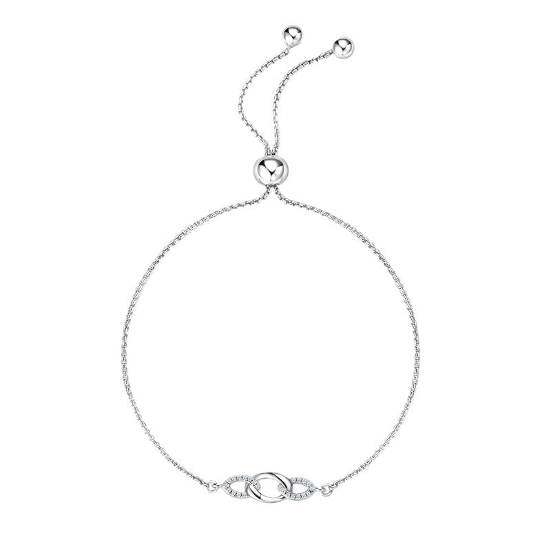 Pulsera Ajustable de Moissanita Diseño de Moda
