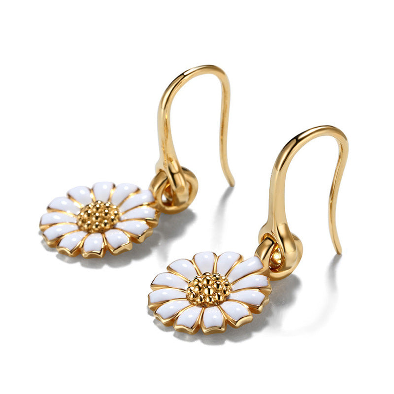 Kleiner Gänseblümchen-Ring Retro-Ring Emaille-Ring Einfacher Trendschmuck