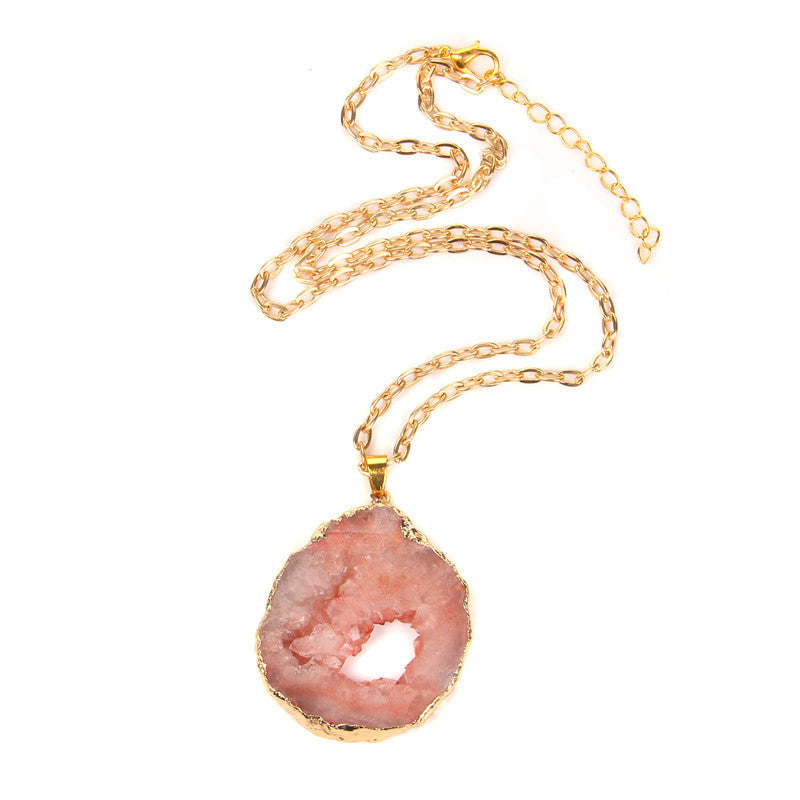 Mode Neues Produkt Temperament Natürliche Amethyst-Cluster-Halskette