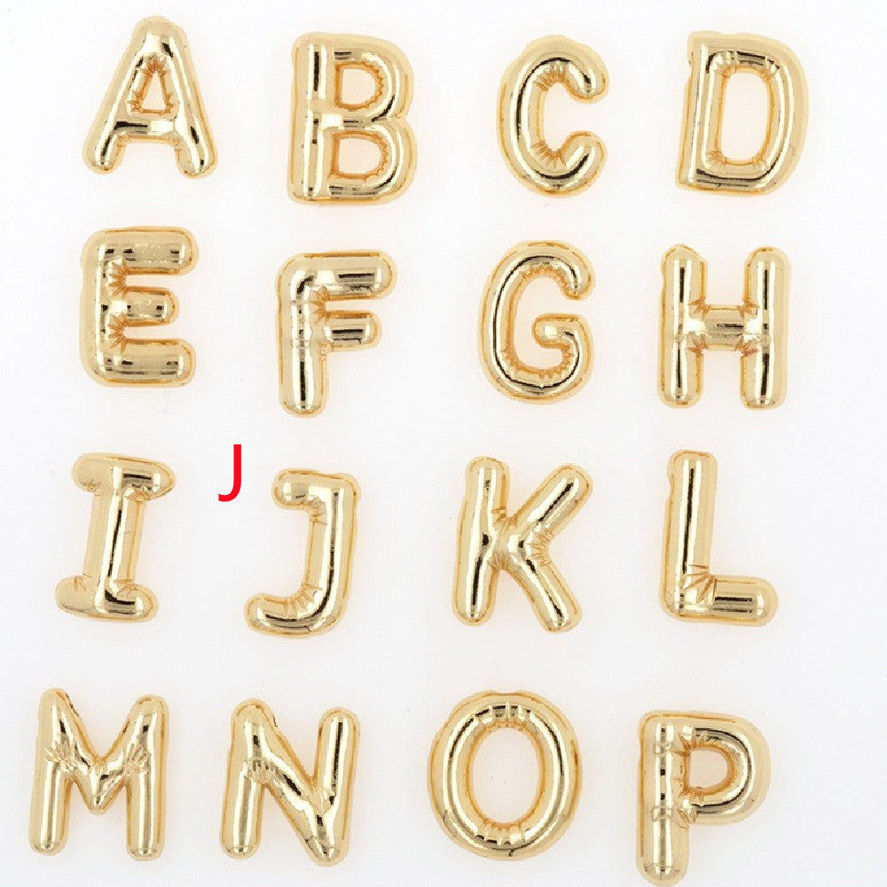 Glossy Letters Copper Pendant Necklace