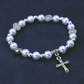 Vintage  Pearl Cross Bracelet