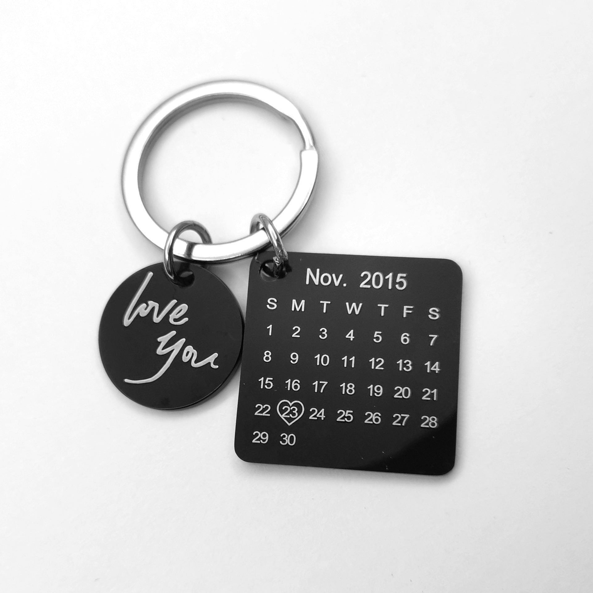 DIY Kalender Schriftzug Schlüsselanhänger Paar Valentinstag Geburtstag