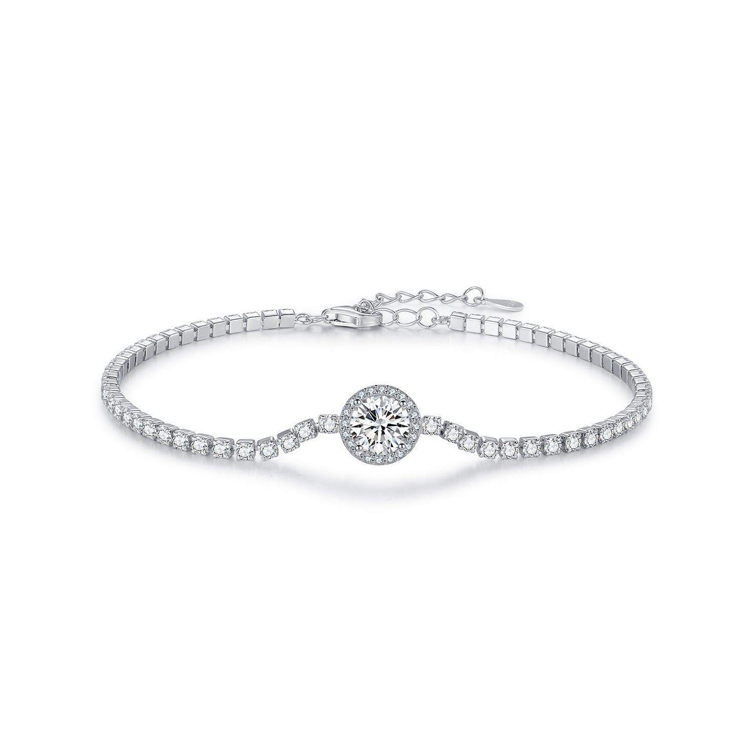 Silver Light Luxury Tennis Bracelet For Women