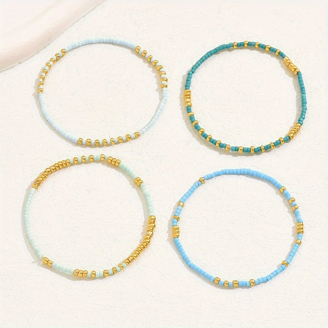 Bohemian Colorful Seed Bead Elastic Bracelet