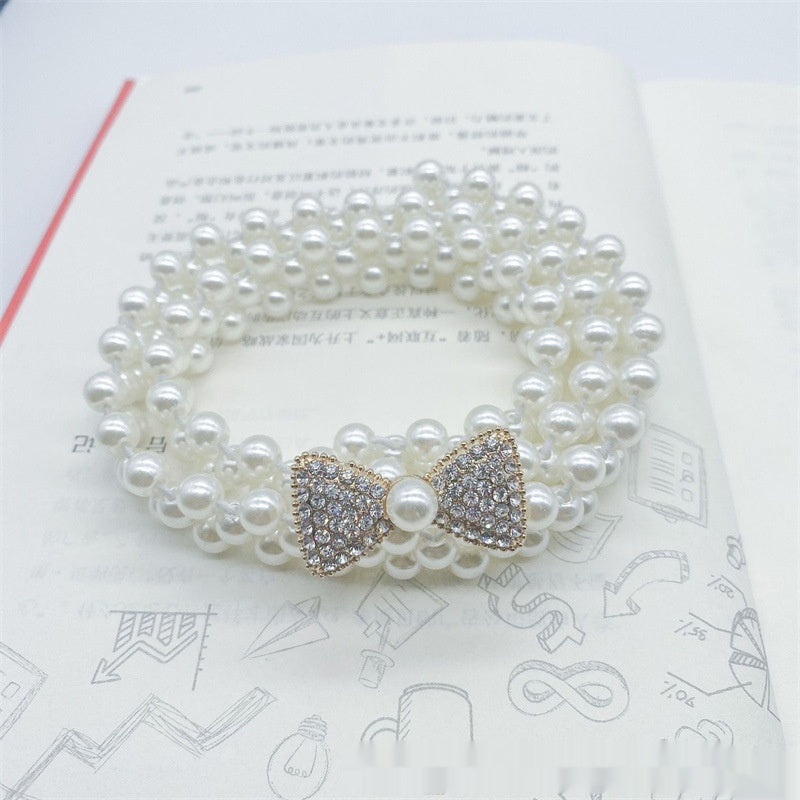 Joyería de moda para mujer, cadena de cintura con perlas blancas