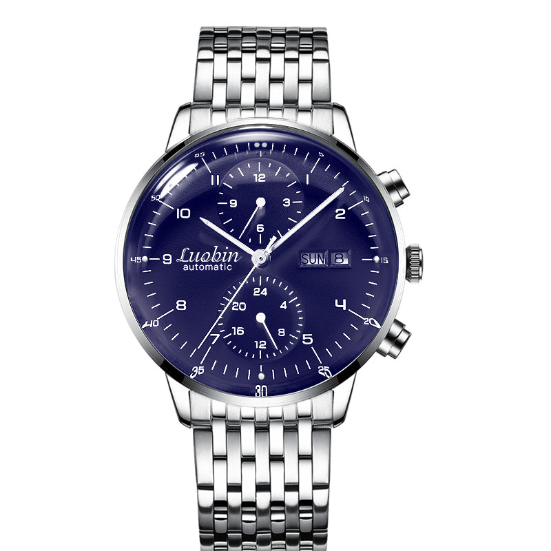 Vollautomatische mechanische Uhr, Multifunktionale Business-Uhr, schlicht, leuchtend, wasserdicht