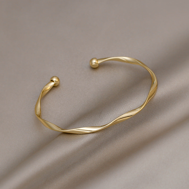 Pulsera de moda sencilla retorcida estilo INS Tide
