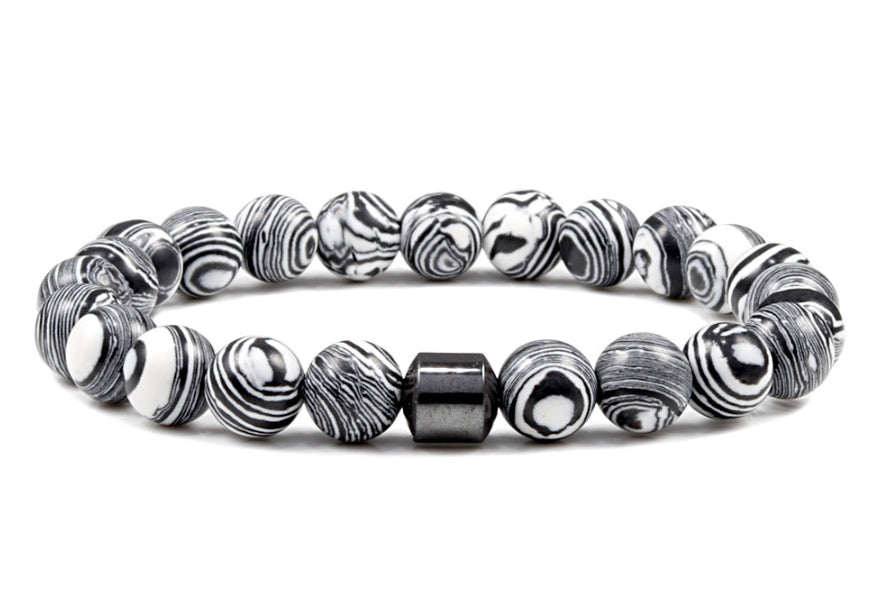 Natural Gemstone Bracelet Vintage Stone Beads Men Women Jewelry