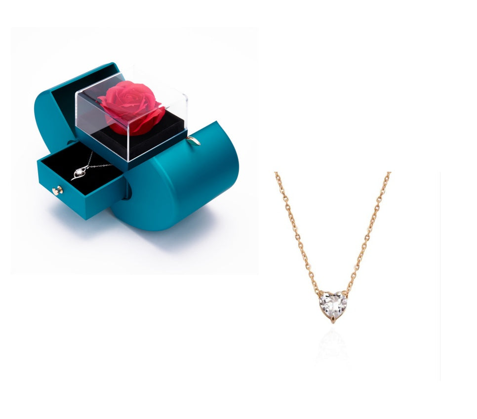 Crystal Heart Choker Necklace